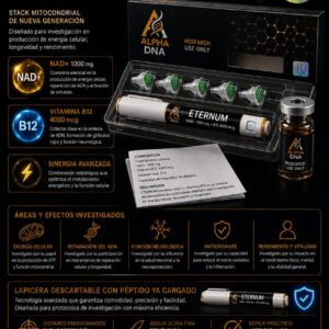 STACK EN LAPICERA DESCARTABLE: ETERNUM (NAD+ 1000 mg + B12 4000 mcg)